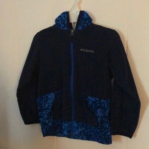 Boys Columbia Hooded fleece Blue Jacket XS